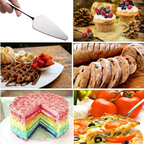 Senover – Conjunto de 6 Servidores para Pastel, Pizza y Tarta en Acero Inoxidable