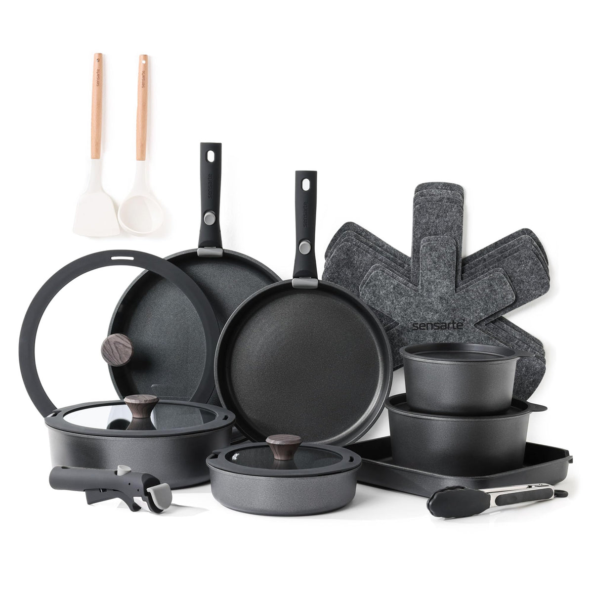 SENSARTE 24 piezas con asa desmontable para cocina ordenada y versátil