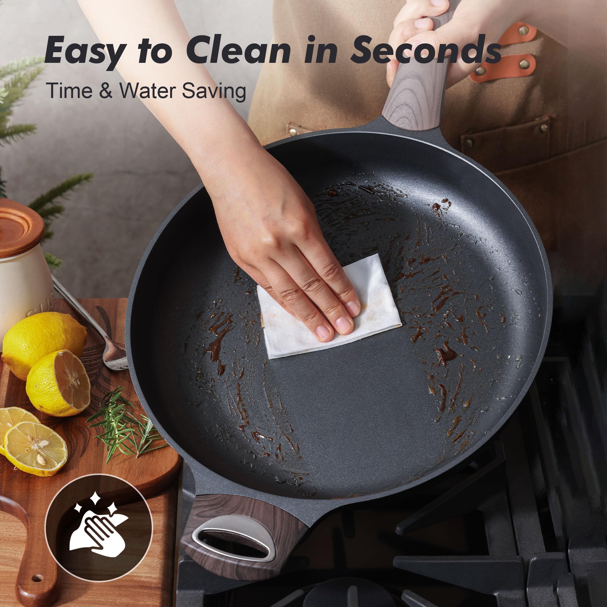 SENSARTE acabado negro elegante para cocinas modernas