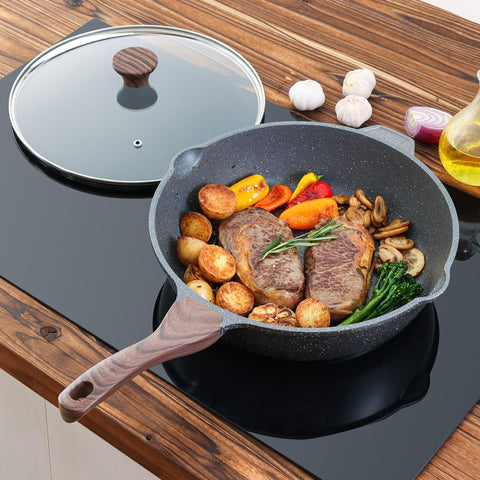 SENSARTE Capacidad 4.3 Qt y diámetro de 11 pulgadas para porciones generosas.