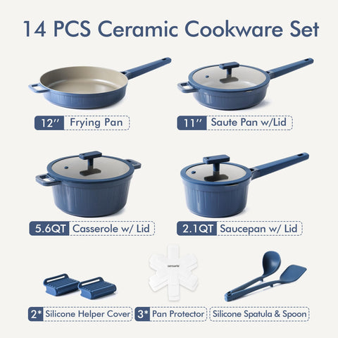 SENSARTE cazo de 2 1/2 cuartos con tapa para hervir y emulsionar