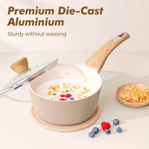 Cazo SENSARTE 2.5 Qt con tapa para guisos familiares.