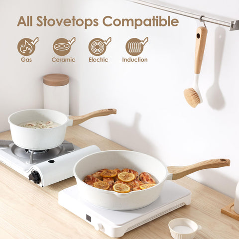 Cazo Sensarte de 2,5 qt con tapa para calentamiento eficiente