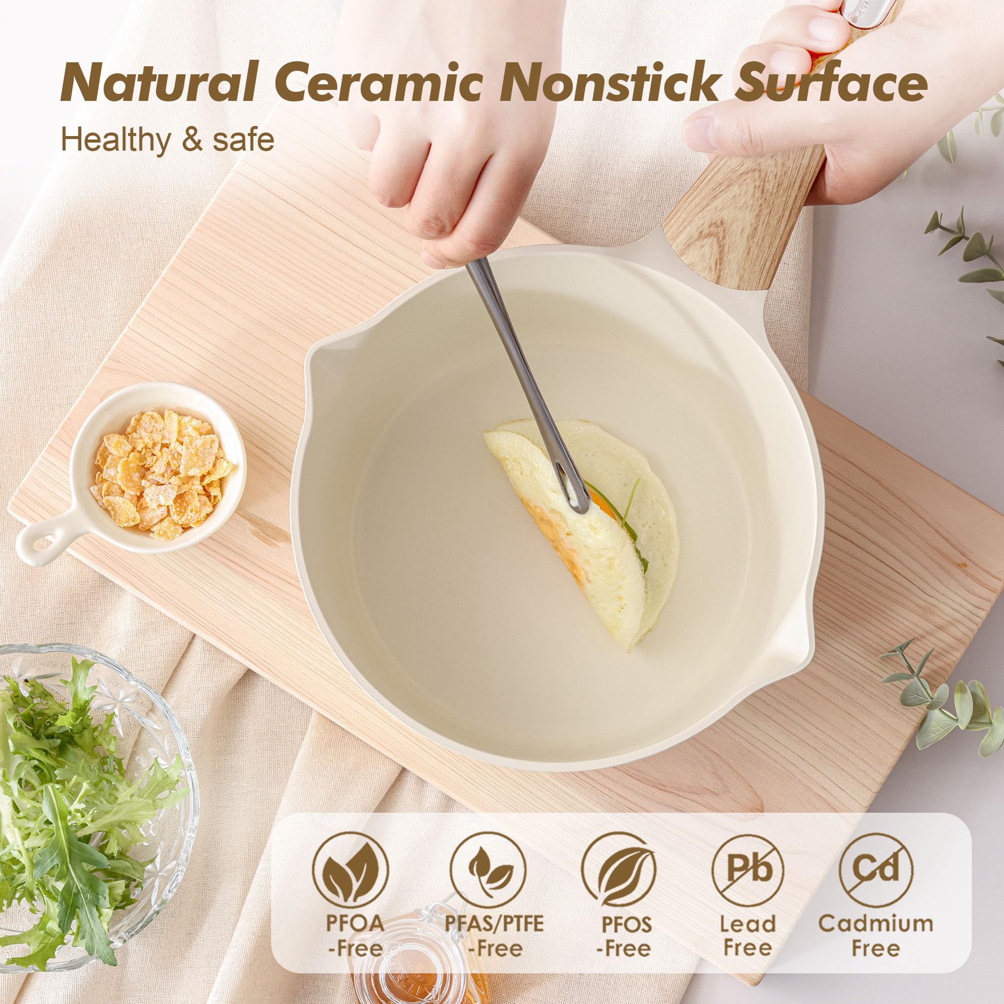 Cazo grande para uso diario, perfecto para hervir pasta o caldos.