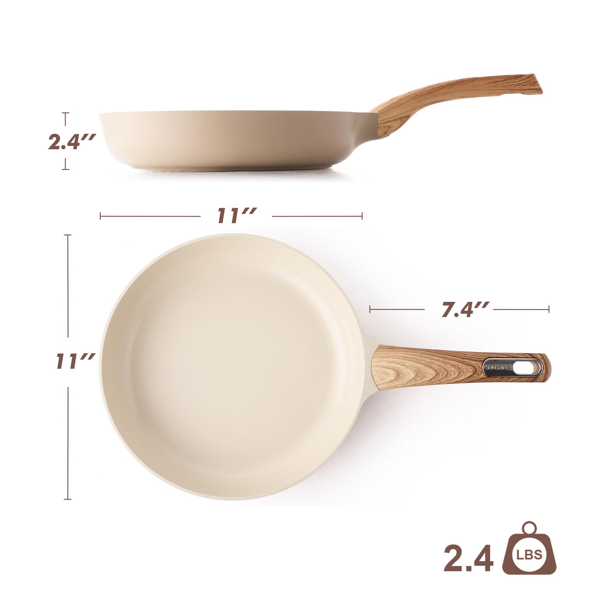 SENSARTE sartén cerámica para omelettes y panqueques, cocina suave