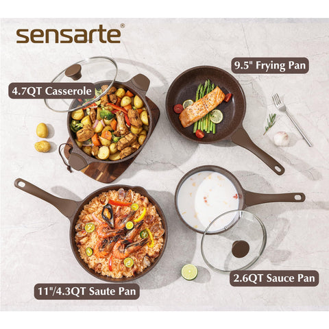 SENSARTE interior antihaderente liso facilita limpieza y menor uso de grasa