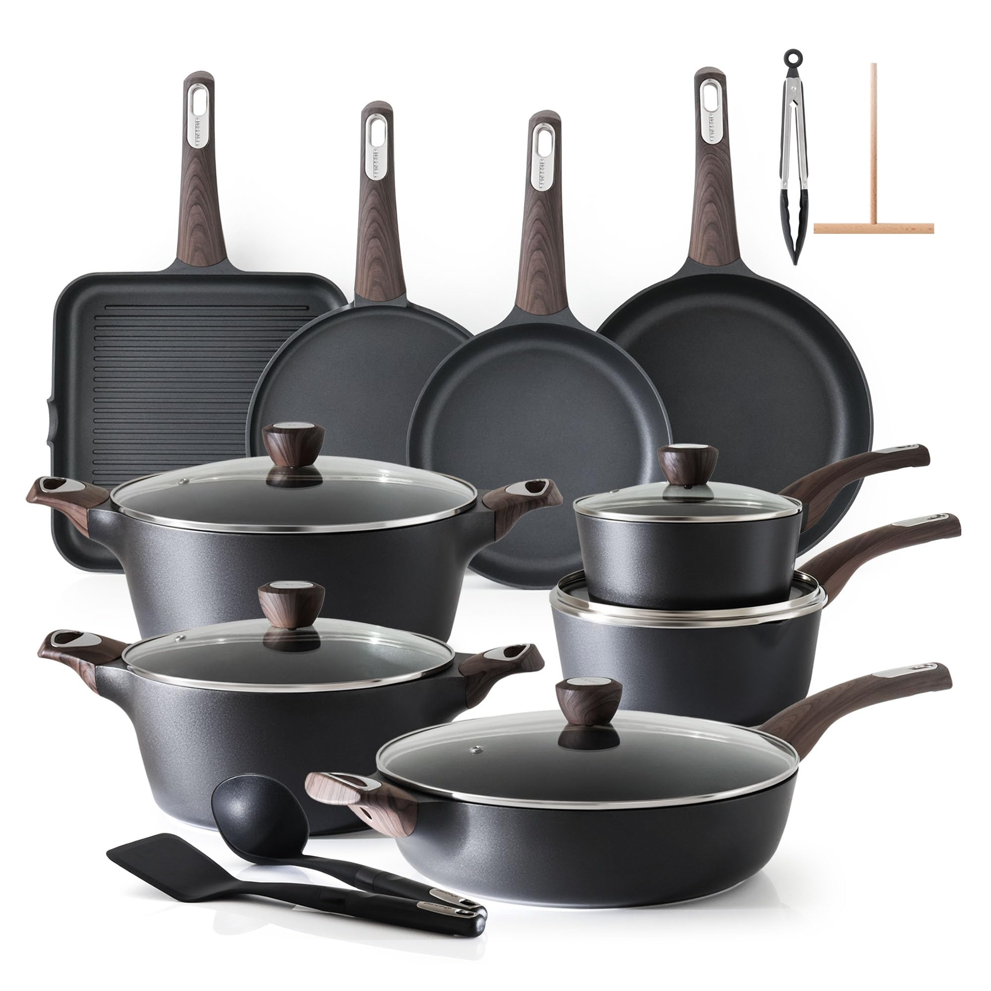 SENSARTE: juego de ollas y sartenes de 26 piezas para cocina eficiente.