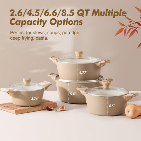 SENSARTE olla cerámica 4.5 qt, perfecta para sopas y guisos familiares