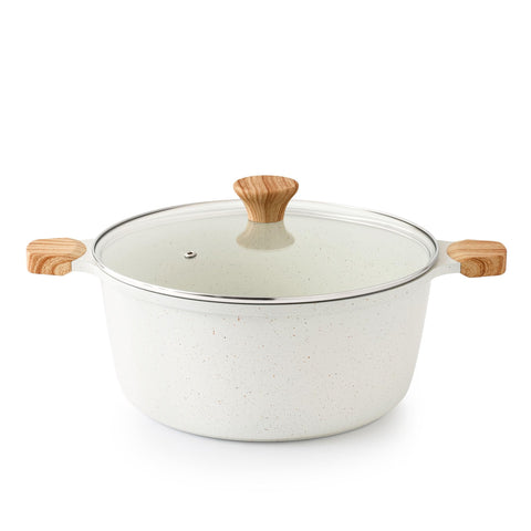 Olla cerámica SENSARTE antiadherente de 7 qt con tapa, ideal para guisos.