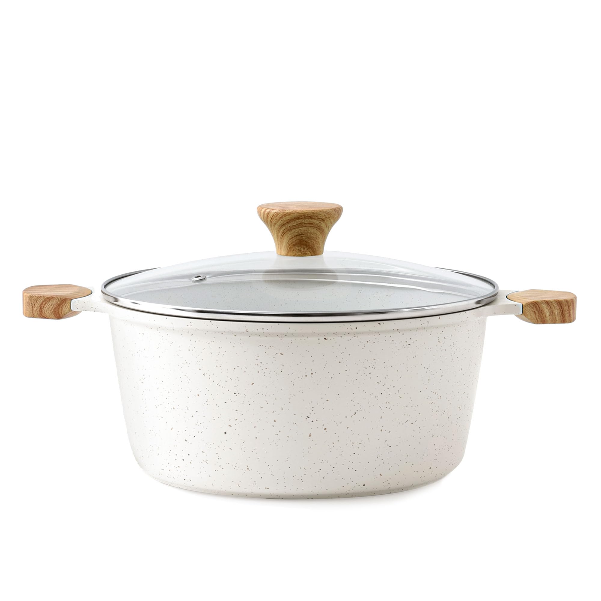 Olla Sensarte cerámica antiadherente con tapa para cocinar con poco aceite.