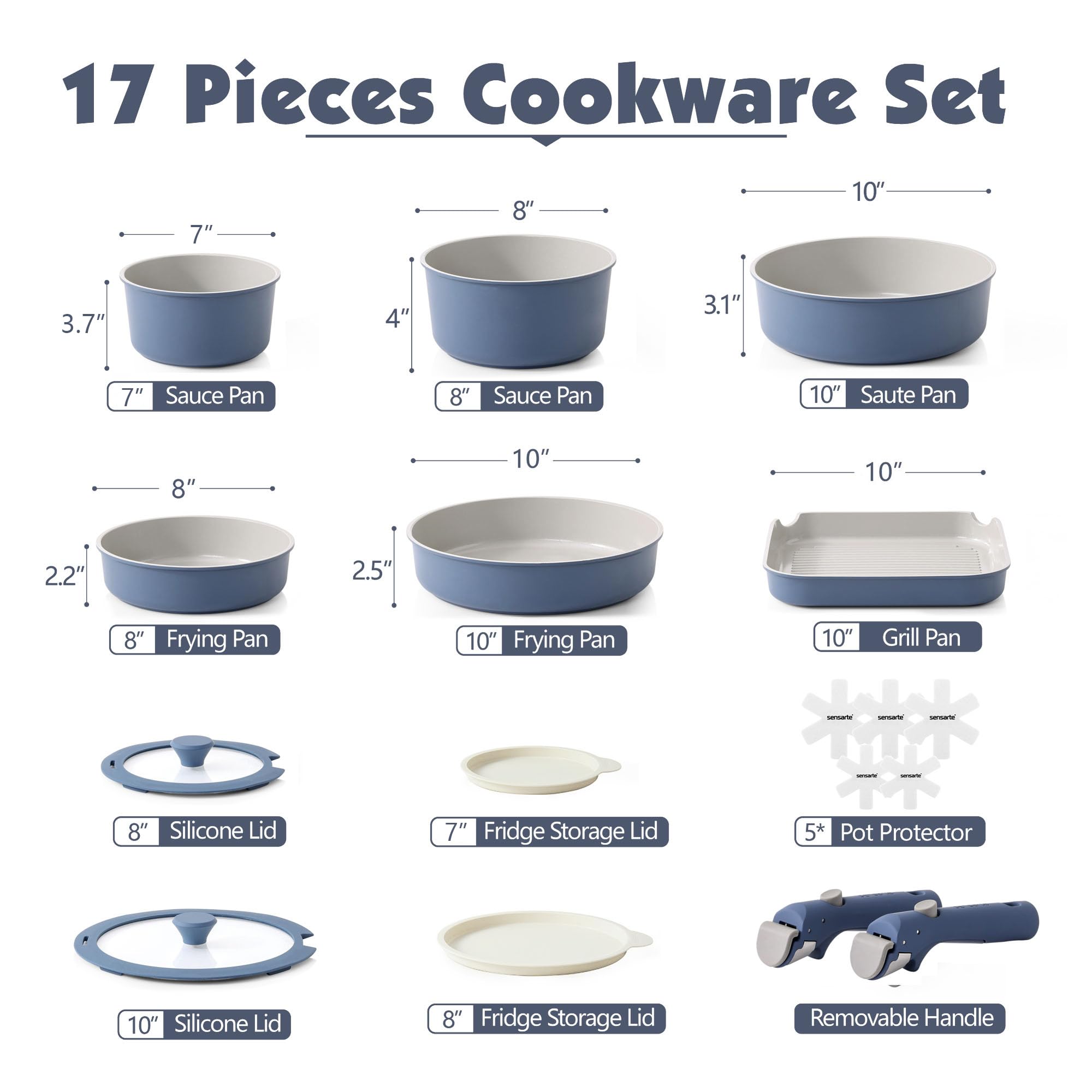 SENSARTE: sartén de 8 pulgadas con recubrimiento cerámico, ideal para cocinar rápido