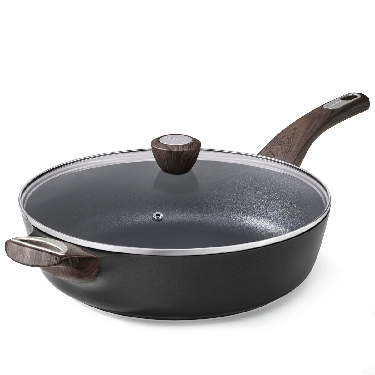 SENSARTE sartén antiadherente grande con tapa, cocina uniforme y desmolde fácil