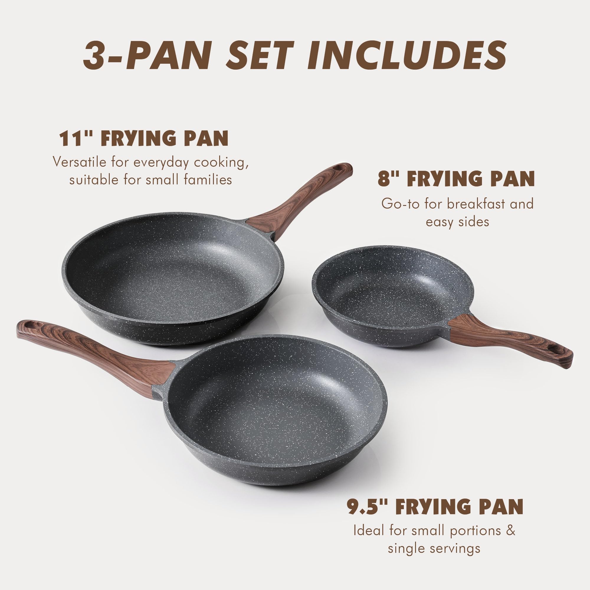 SENSARTE sartén antiadh. granito de 11 pulgadas perfecta para dorar y girar crepes.