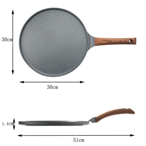 SENSARTE sarten con borde alto facilita voltear crepes y evitar derrames.