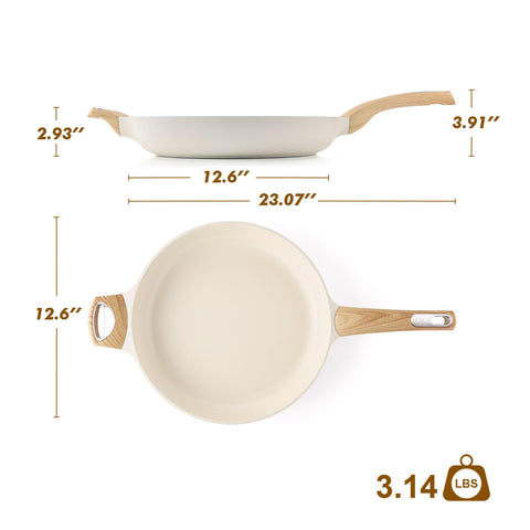 SENSARTE sartén cerámica 12-5 pulgadas libre de sustancias tóxicas para una cocina consciente.