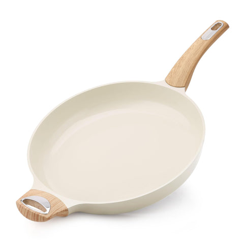 SENSARTE sartén cerámica 12-5 pulgadas con superficie antiadherente para cocinar con menos aceite.