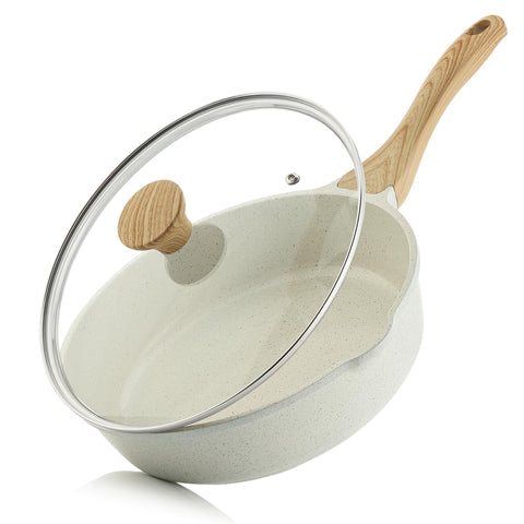 SENSARTE sarten ceramica antiadherente 10 pulgadas facilita cocinar huevos sin pegarse.