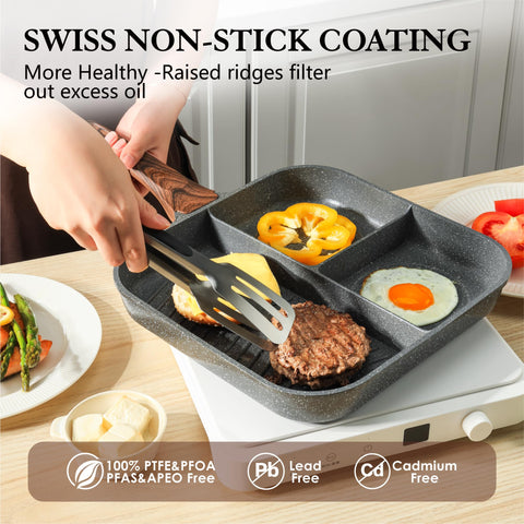 SENSARTE sartén con mango ergonómico cómodo y resistente al calor.