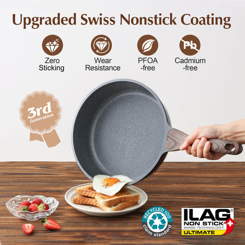 SENSARTE sartén-salteado 4.5qt con tapa para salteados.
