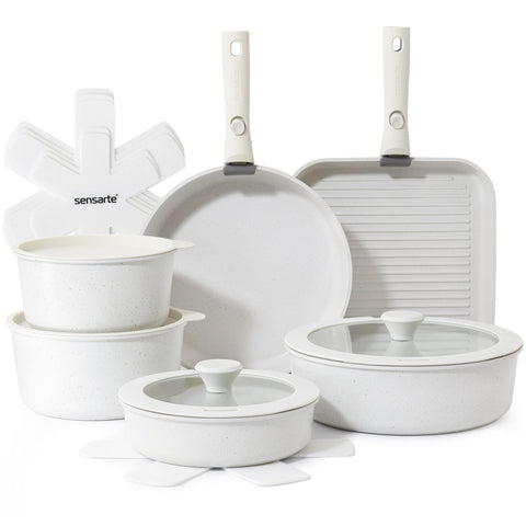 SENSARTE conjunto con mango desmontable para mayor versatilidad y almacenamiento compacto.