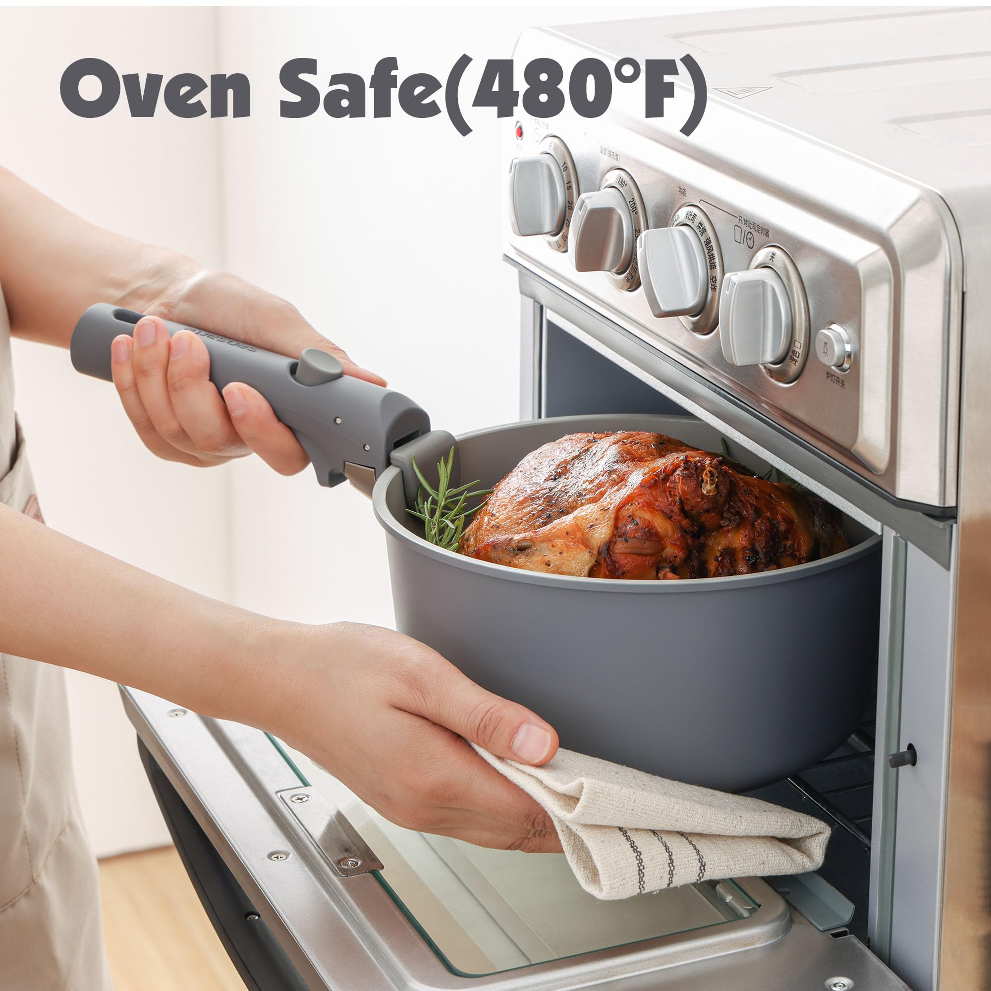 SENSARTE utensilios de silicona para cocinar sin rayar superficies