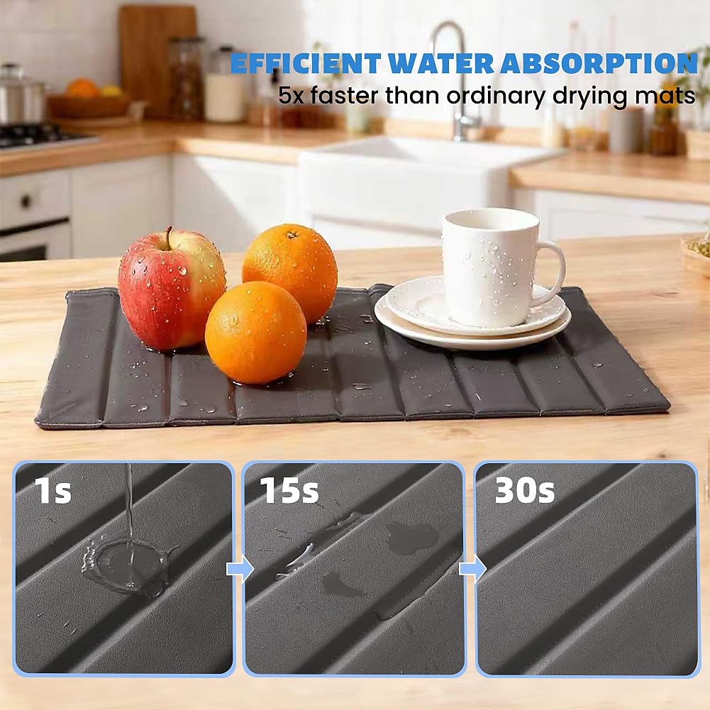 SENVIA tapete con base impermeable evita filtraciones en la encimera.
