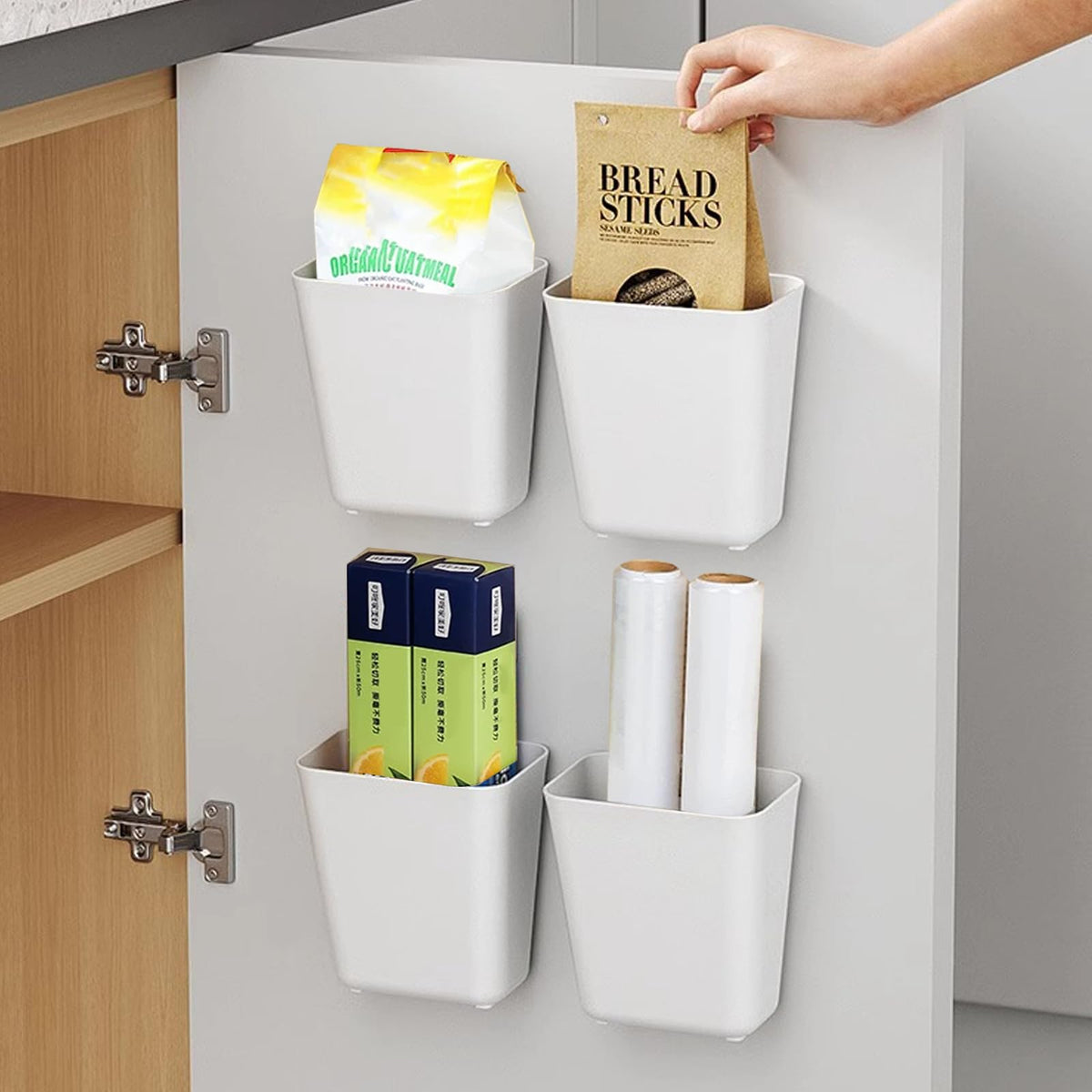 Senylanhxy bandeja organizadora para armario de cocina, optimiza espacio y mantiene especias ordenadas.