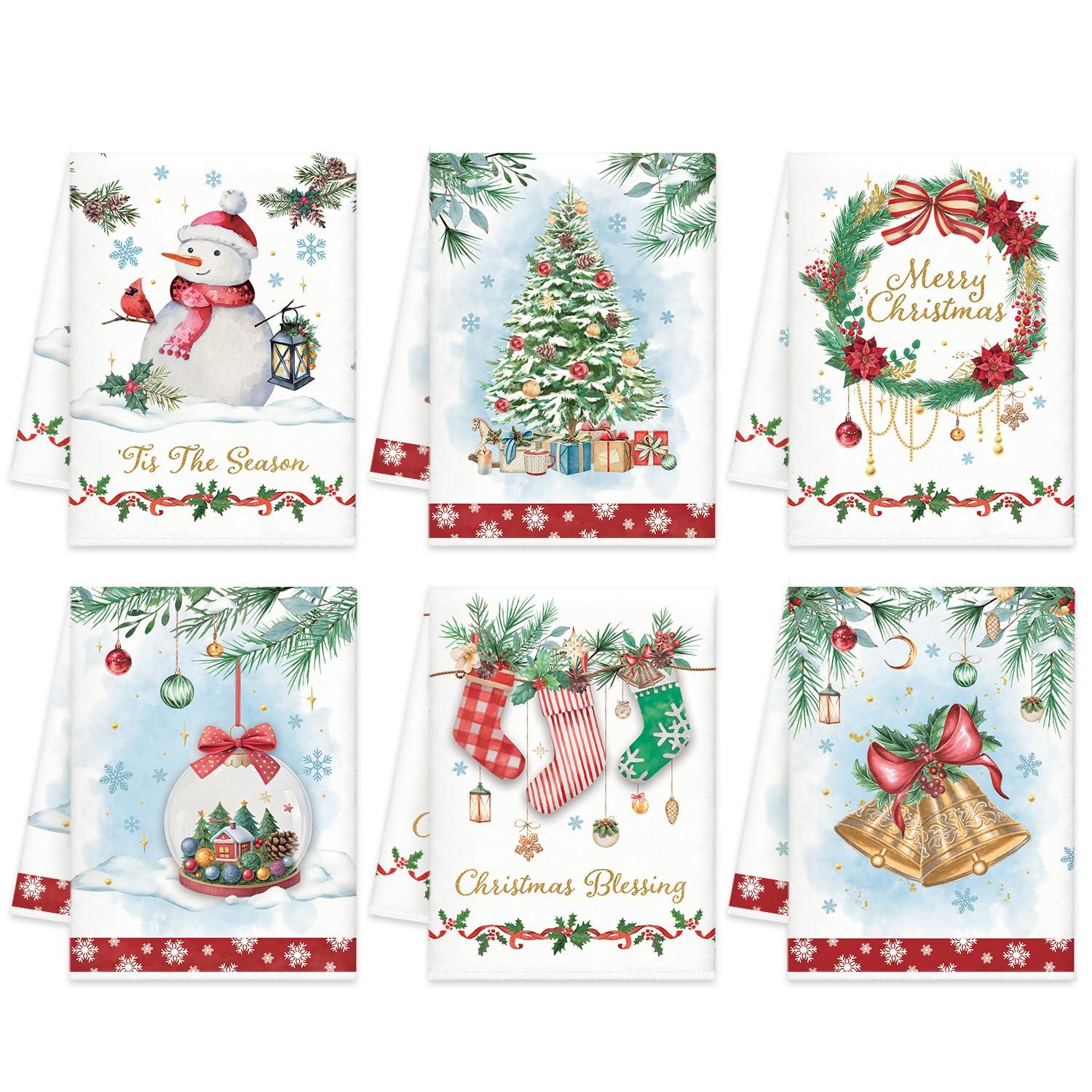 SEOIFUNG toallas cocina navidad muñeco nieve, secado rápido y toque suave.