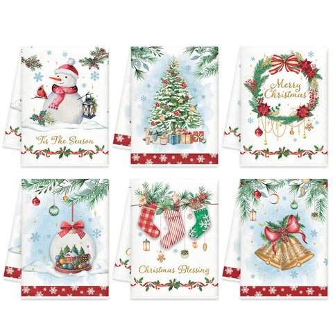 SEOIFUNG toallas cocina navidad muñeco nieve, secado rápido y toque suave.