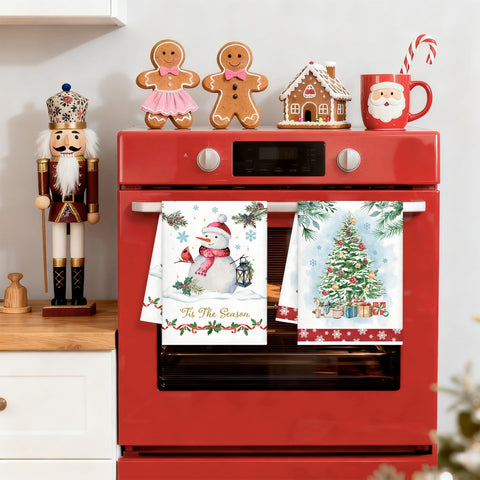 SEOIFUNG toallas navidad tejido suave, sensación cómoda durante la cocina diaria.