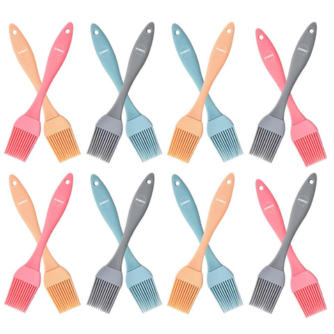 Pinceles SEOMINSOO de silicona con 16 colores para marinar sin deshilacharse.