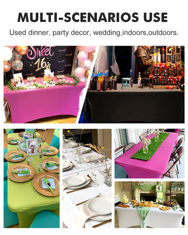 Dos manteles SEPARO para cubrir mesas completas en eventos.