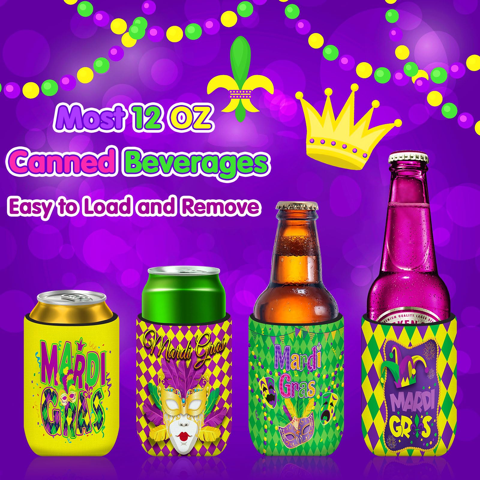 SEPGLITTER fundas para latas colores vivos para fiestas y eventos.