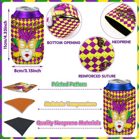 SEPGLITTER fundas para latas con coronas, perfectas para reuniones festivas.