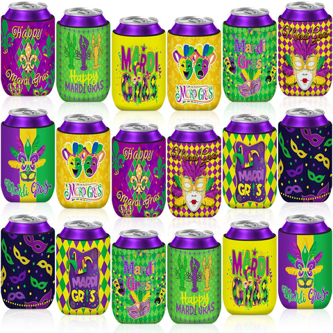 SEPGLITTER fundas para latas con máscaras, ideal para ambientar fiestas.