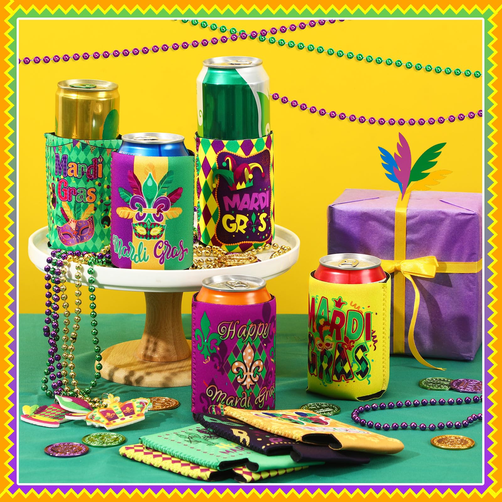 SEPGLITTER fundas para latas para fiestas, fáciles de usar en eventos.