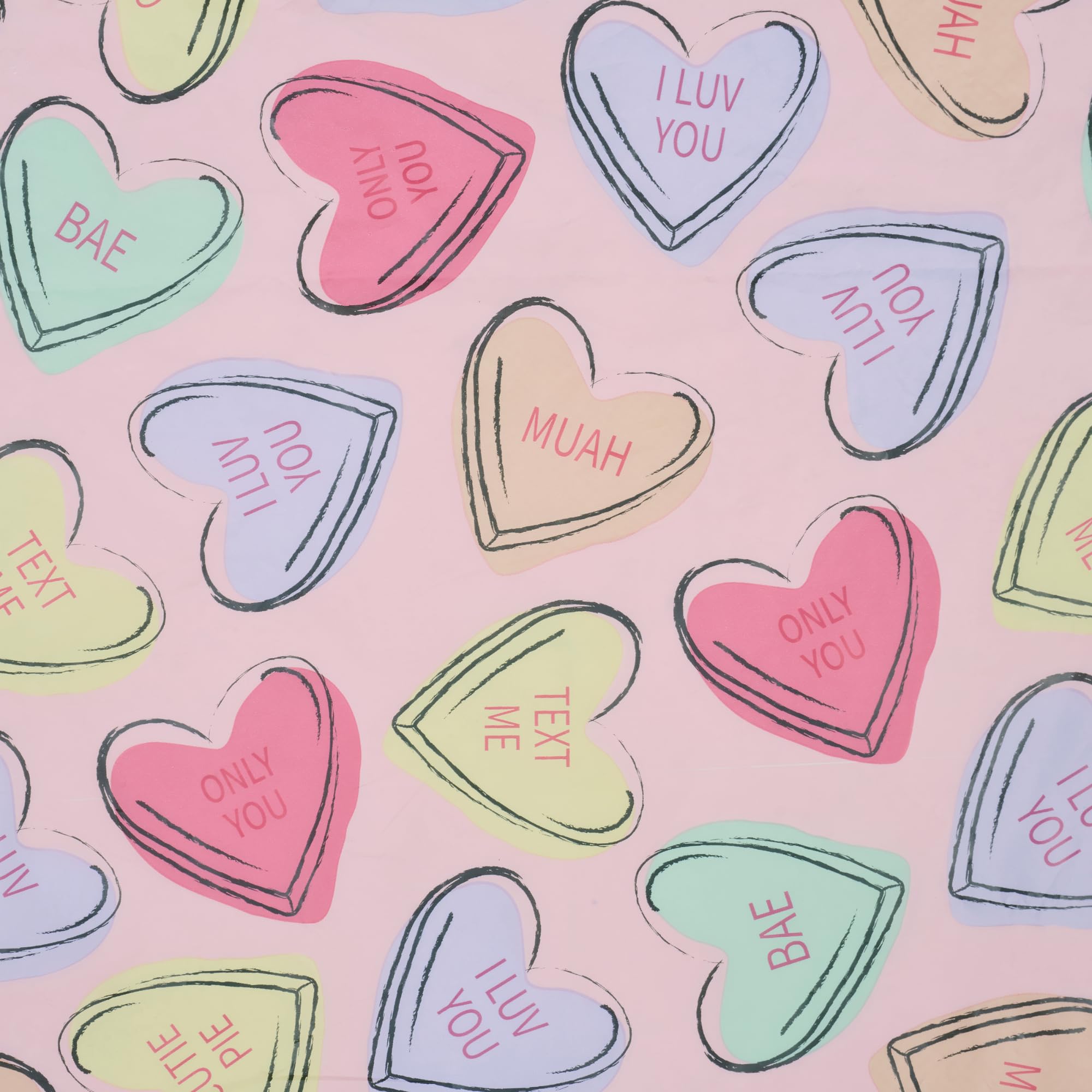 Mantel Serafina Home vinilo franela, diseño de corazones de caramelo para ocasiones especiales