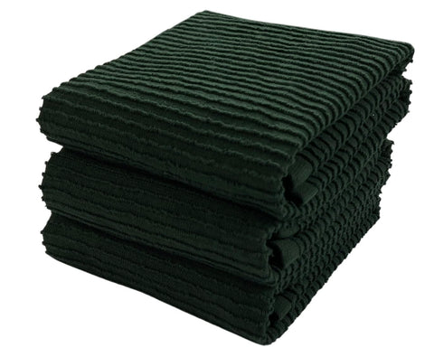 Serafina Home toallas de cocina verde oscuro, textura terry, para secar platos con suavidad