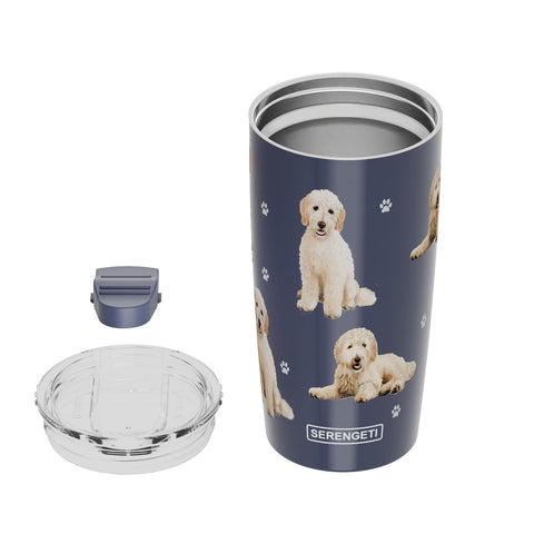 SERENGETI Goldendoodle Tumbler diseño sin sudor, manos secas durante uso