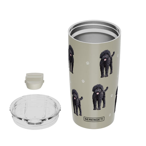 SERENGETI Labradoodle negro: doble pared aislante que mantiene bebidas a temperatura.