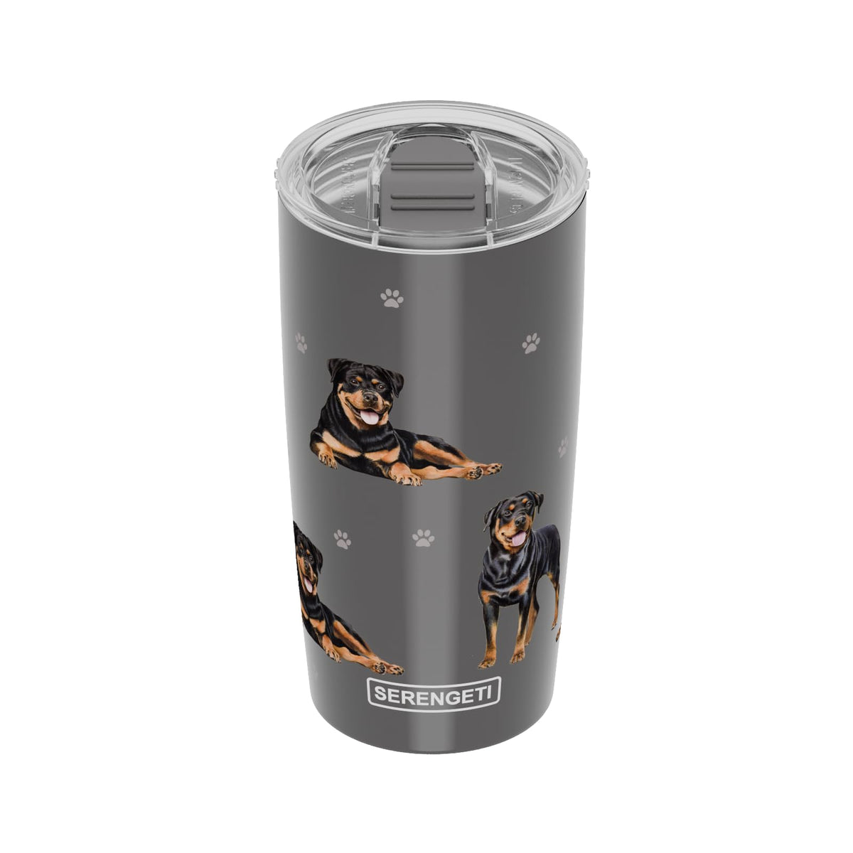 SERENGETI Rottweiler: vaso termo aislado con arte 3D para fans de perros.