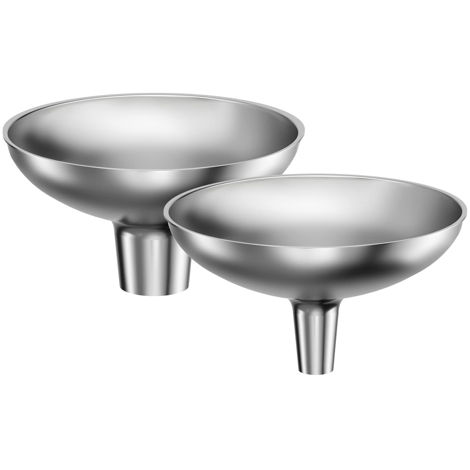 Embudo de acero inoxidable Serinar con boca grande para polvos y especias sin derrames