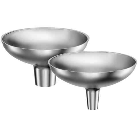 Embudo de acero inoxidable Serinar con boca grande para polvos y especias sin derrames