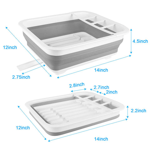 Seropy escurridor diseño moderno en blanco y gris para cocinas.