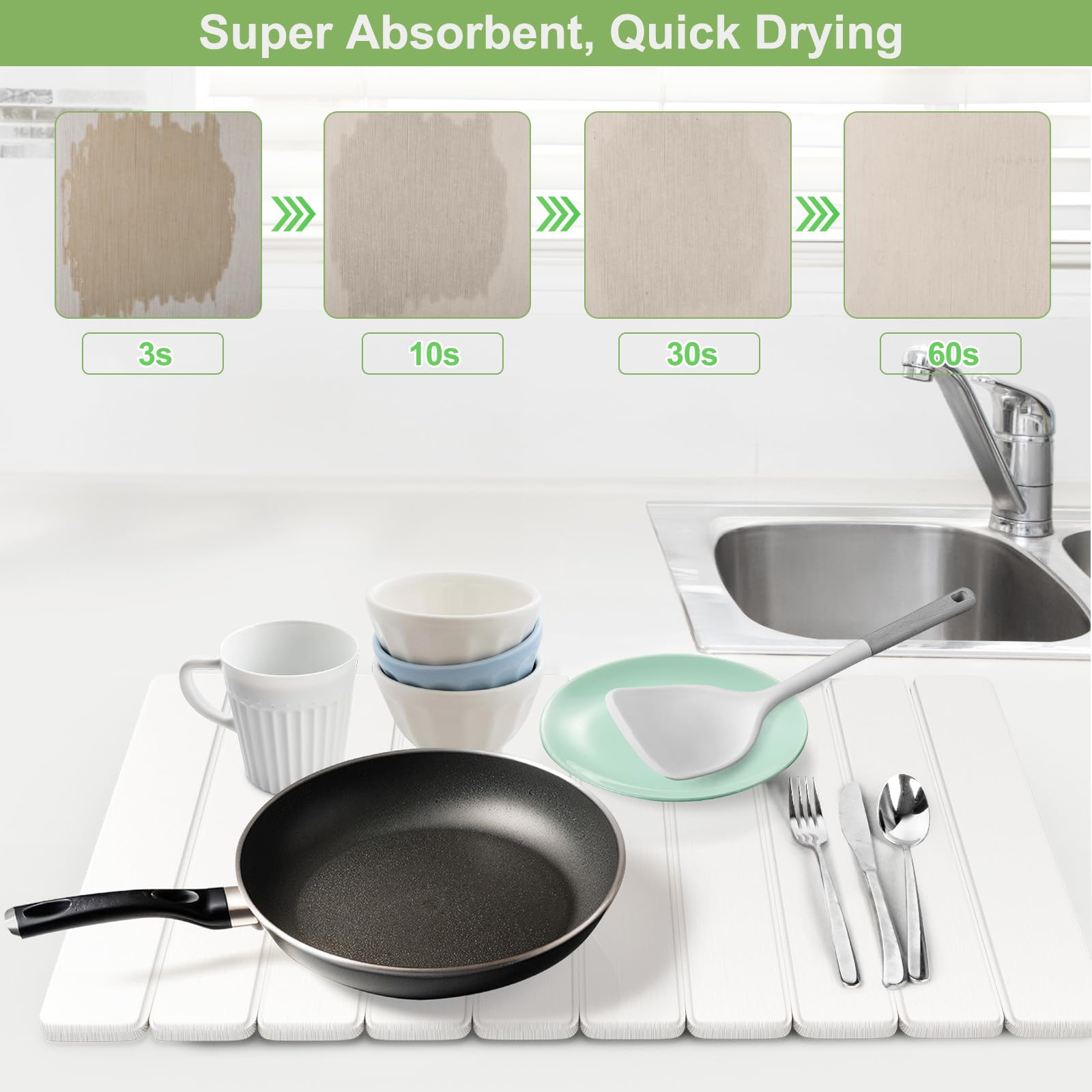 Seropy material diatomita seguro para alimentos, ideal para secar platos.