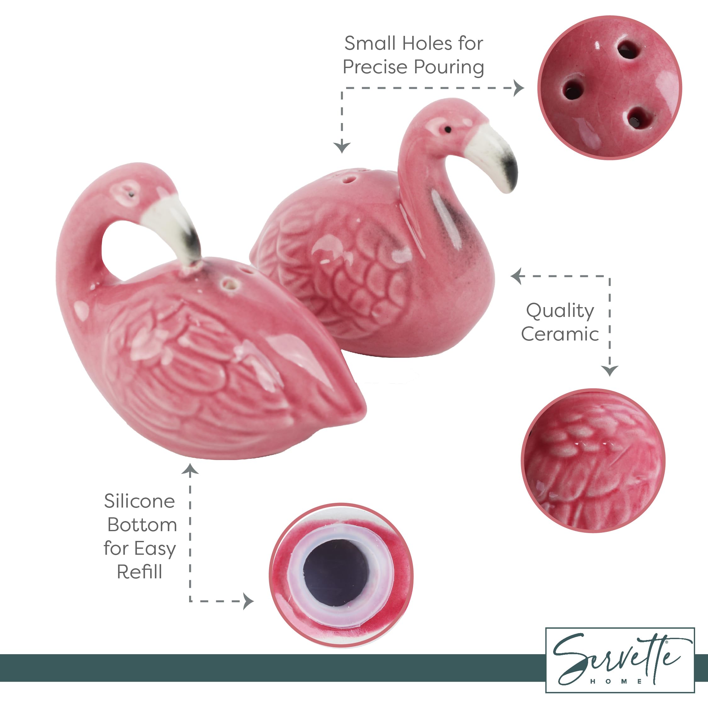Servette Home estilo rústico, juego de sal y pimienta para cocina decorativa