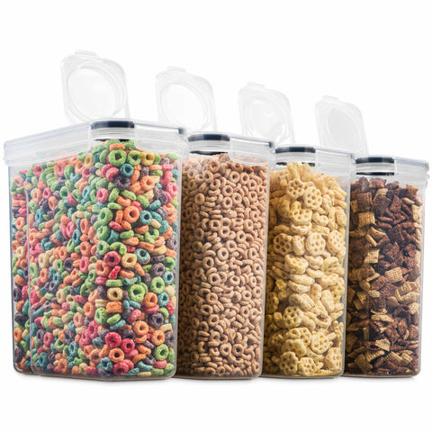 Seseno: contenedores cereal-aireados-4l, para mantener el cereal seco y fresco.