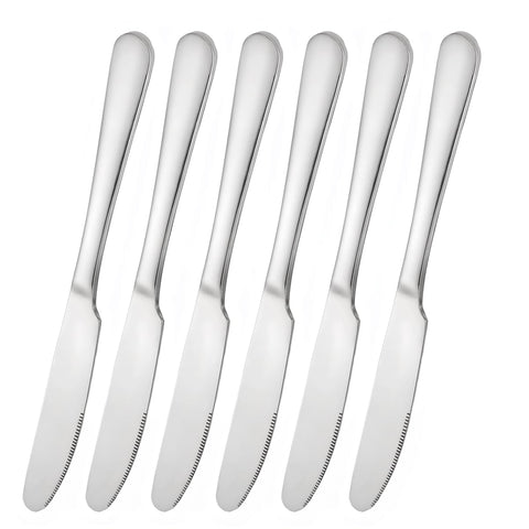 Conjunto de cuchillos para mantequilla de acero inoxidable para uso diario.