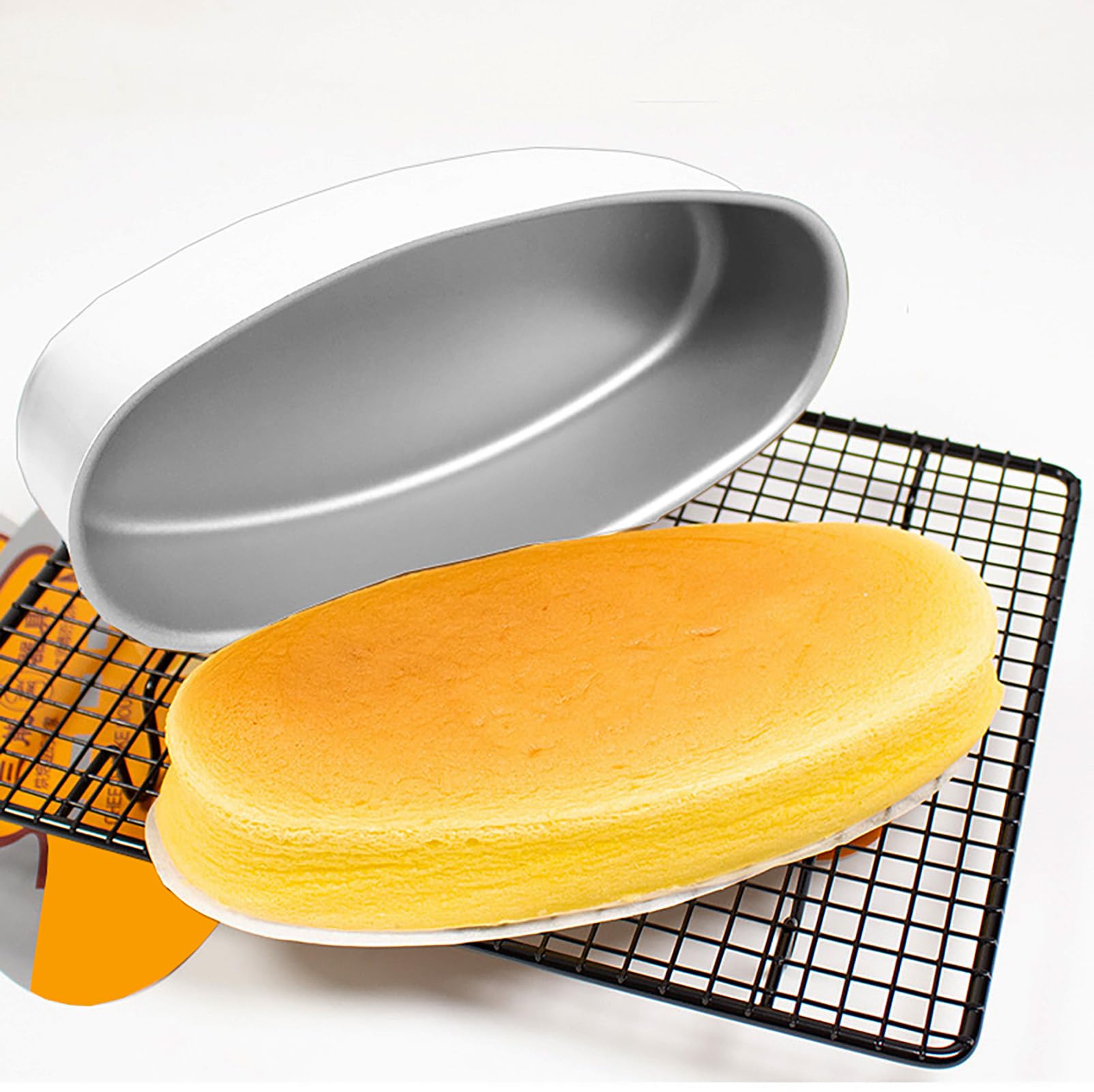Seuqhck molde oval aluminio 8 pulgadas, apto para hornear y refrigerar.