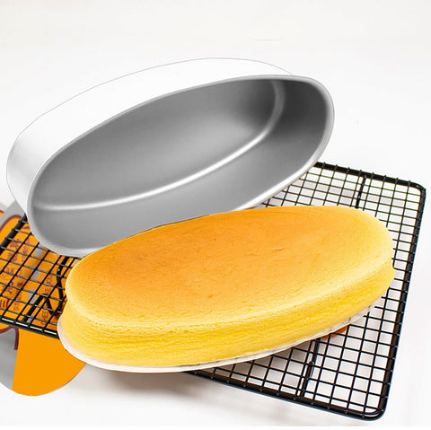 Seuqhck molde oval aluminio 8 pulgadas, apto para hornear y refrigerar.